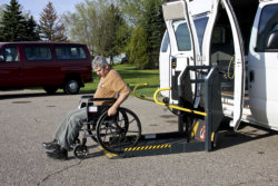 elder using a wheelchair